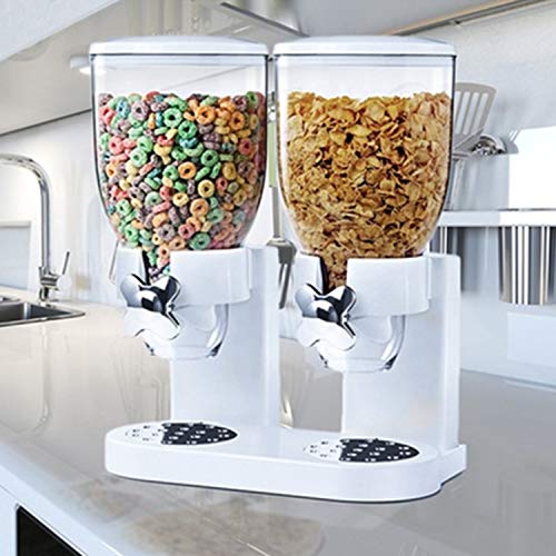 Preisvergleich Produktbild FairytaleMM Multifunktionale Pasta Getreide Trockenfutterspender Vorratsbehälter Dispense Haushalts Küche Maschine für Geschenk, weiß
