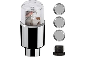 Lecerrot Pneu Roue Bouchons Tige Lumières, Lumières LED pour pneus, Pneu LED, étanche, 2 lumières Pneu LED, détection Intelligente, Convient à la Plupart des