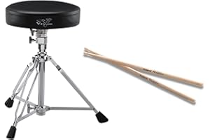 Pakiet akcesoriów ROLAND DAP-2X V-Drums | Wygodny Stołek i Wysokiej Jakości Pałki Perkusyjne dla V-Perkusistów | Trwałe | Regulowana Wysokość | Idealny dla Początkujących i Ciężkich Sesji Perkusyjnych