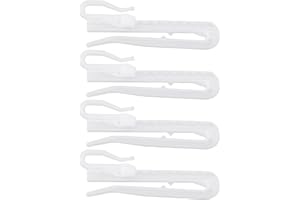 EMAGTECH 100 szt. 70 mm zasłony haczyki regulacja głębokie zaciśnięcie plisowanie haczyki plastikowe zasłony blokujące taśma klipsy wieszak do drzwi prysznicowych zasłony okienne białe