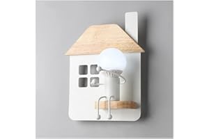 DIANBO LIGHTING Applique da parete Cameretta dei Bambini, Humanoid Creativo Lampada da parete Portalampada E27 Moderna Arte Illuminazione Decorative per Ragazzo e Ragazza Camera da Letto Corridoio Scala,Bianca