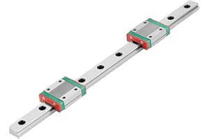 ELPRICO Lineare Führungsschiene, 1 St. 250 mm MGN12 Miniatur-Linearschienen-Führungsschiene 12 mm Breite + 2 Stück MGN12B Gleitblöcke