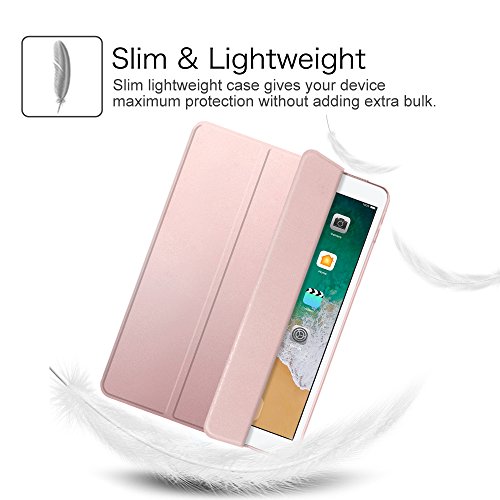 Fintie iPad Pro 10.5 Hülle – Ultradünn Superleicht Schutzhülle mit Lichtdurchlässig Rückseite Abdeckung Smart Cover Tasche mit Auto Schlaf / Wach und Standfunktion für Apple iPad Pro 10,5″ Zoll Display 2017 Neue Modell, Roségold - 3