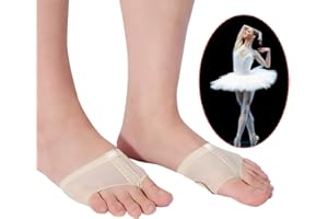 TMISHION Tangas de Pie, Almohadillas Ballet Tanga Las Patas de Baile Ballet Cubren Almohadilla del Dedo del Pie Microfibra Práctica Danza del Vientre Medias Zapatillas Medias Delanteras Manga Protectora(M)