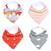 Baby Unisex Bandana Drool Bibs , ivencase Cute Pattern Absorbent Cotton Cute Baby Gift Sets Feeder Bib for Boys & Girls (4-Pack Set)