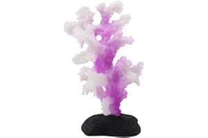 SHEENS Corallo Acquario,Simulazione Acquario Anemone di Corallo Silicone Luminoso Piante bioniche Serbatoio di Pesce Abbellimento paesaggistico Acquario Ornamento[Viola] Coralli