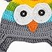 Housweety Cute Handmade Toddler Owls Crochet Knit Woolly Earflap Hat Grey+Blue