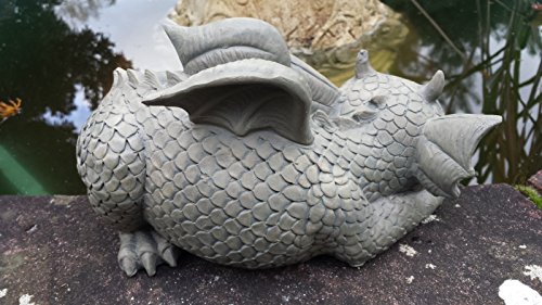 Gartendrache Kantenhocker links Drache Figur Gargoyle - 3