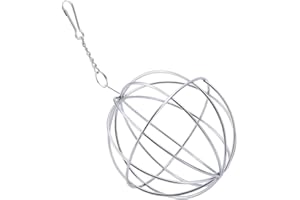 NIDONE Boule d'alimentation pour Lapin en Acier Inoxydable Sphère Suspendue Distributeur de Foin pour Lapin pour Cochon d'Inde 8cm Petits Animaux de Compagnie