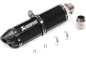 RTGE 51mm universale marmitta di scarico moto Doppio foro esagonale 2 pollici DB Killer tubo di scappamento in acciaio inox parti di modifica tubo di coda,Adatto per scooter dirt bike,F