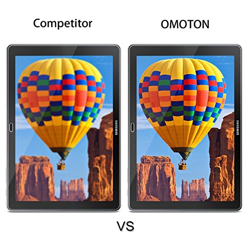OMOTON Panzerglas Schutzfolie für Samsung Galaxy Book 10.6 zoll, mit [2.5D abgerundete Kanten ] [9H Härte] [Kristall-klar [kratzfest] [Luftbläschen-frei][lebenlange Garantie] - 3