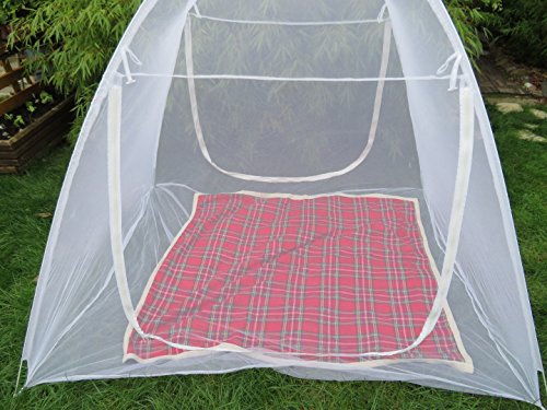 S/O® Moskitonetz mobil 200x180x155cm Mückenschutznetz Baldachin Insektenschutz Fliegengitter Mückennetz Betthimmel Pop up Zelt - 2