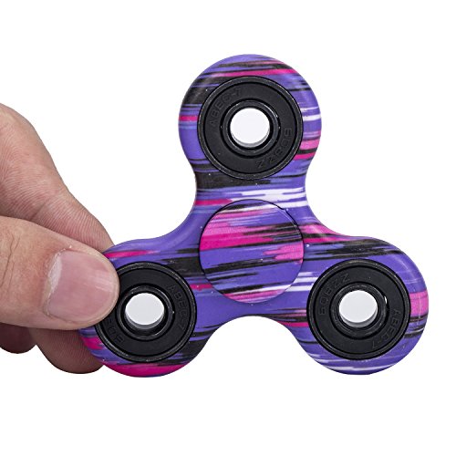 Fidget Hand Spinner-Stress Reducer-High Speed SI3N4 Ceramic Bearing Continue to spin for up to 2-3 minutes(CamouflagePurple)