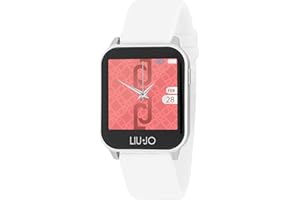 LIU JO LUXURY LiuJo Energy Damen Smartwatch aus Aluminium und Silikon in der Farbe Weiß, Wasserdichtigkeit: IP68, Gehäusemaße: 40mm x 35mm x 11mm, SWLJ014