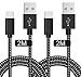 ONSON USB C Kabel [2 Stück] 2M Nylon Braided USB Typ C Kabel für Samsung, Google Nexus 5X / Nexus 6P / Pixel XL, OnePlus 2 / 3, Lumia 950 / 950XL, Huawei P10 und anderen USB Typ-C unterstützte Geräte (Schwarz)