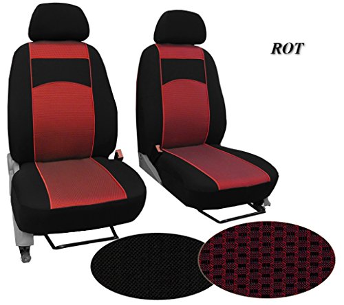 Maßgefertigter Sitzbezug, Modellspezifischer Sitzbezug Fahrersitz + Beifahrsitzer Für MERCEDES VITO W639. Super Qualität, STOFFART VIP. In diesem Angebot ROT (Muster im Foto).