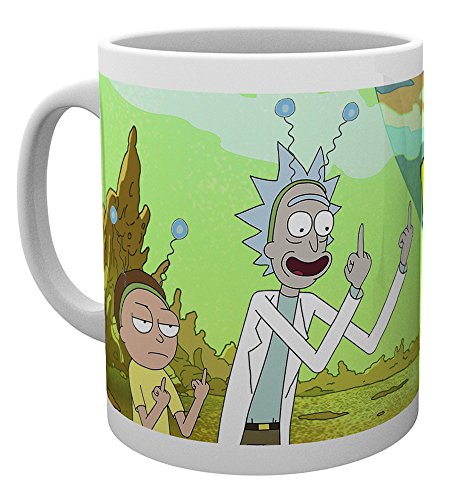 GB eye – Taza, diseño de Rick y Morty paz, multicolor