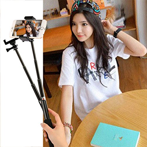 YKS-Bluetooth-Selfie-Stick-Tripod-with-Remote-for-iPhone-6-6s-7-7plus-Android-Samsung-Galaxy-Wireless-Compact-Extendable-Monopod-Black