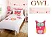 New Children's Kids Soft Cushion Owl Nursery Filled Cushion