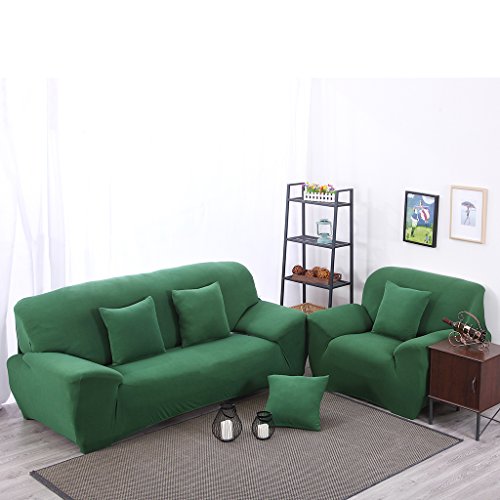 Einzelschlafcouch Sitzbezug Slipcover Sofa Husse Dekor Spandex-Stretch – Grün - 8