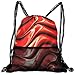 Produktbild 3D Print Leisure Bundle Backpack Red Color Surface Wave Portable Drawstring Bag Gym Bag Yoga Runner Daypack Polyester Shoe Bags