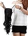 S-noilite Fashion 18"(46cm) Curly Binding Tie up Ponytail Clip in Hair Extensions Extension One Piece Wrap Around Pony Tail 12 Colors Available (Natural Black)