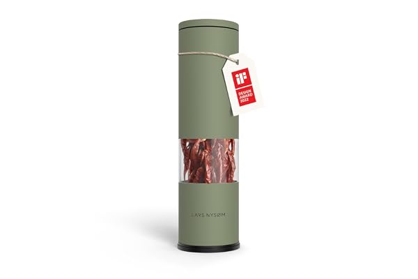 LARS NYSØM Moulin à Chili avec Lame de coupe en Acier Inoxydable I Coupe Chili Premium I Moulin à Épices Design (Sage Green)