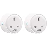 HBN Smart Plug WiFi Socket Work with Alexa Echo and Google Home, Smart Timer Plug, No Hub Required, 2.4Ghz Only (2 Pack)
