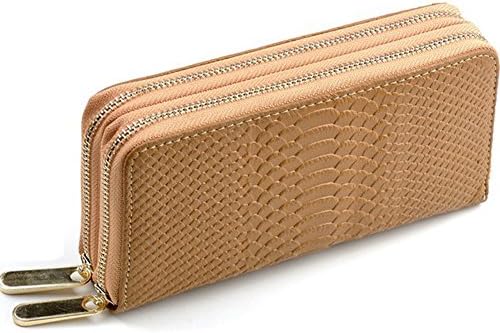 Yoboko Lady's Purse Wallet Double-deck Multi-function Large Capacity Long Genuine Leather Clutch Bags for Women