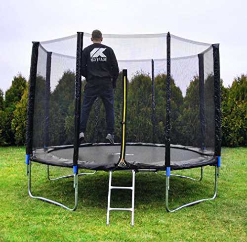 Trampolin 305cm Gartentrampolin Komplettset Sicherheitsnetz Leiter TÜV GS #3251 - 2