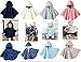 Zenness Vintage London Double-side Wear Baby Cloak Hoodie Poncho (80-90cm(6-12months), Dark Blue)