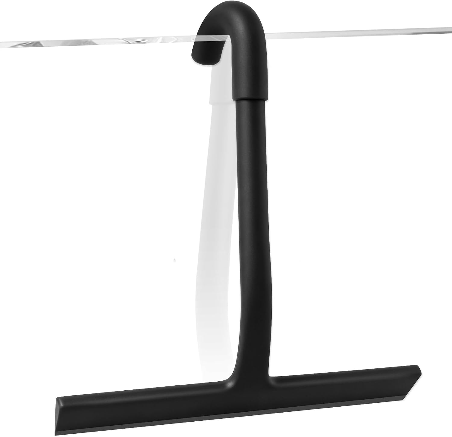 elzle Shower Squeegee with Built-in Hook, Silicone Shower Screen Wiper & Shower Scraper, Streak-Free Squeegee Shower Cleaner for Shower Doors, Mirrors, Windows, Tiles and Car Glass