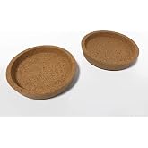 dutis IKEA 2'li set bardak altlığı "365+" kahve kupası, &ccedil;ay fincanı ve evrensel bardaklar i&ccedil;in cam altlık, &ccedil;ap 10 cm, mantar