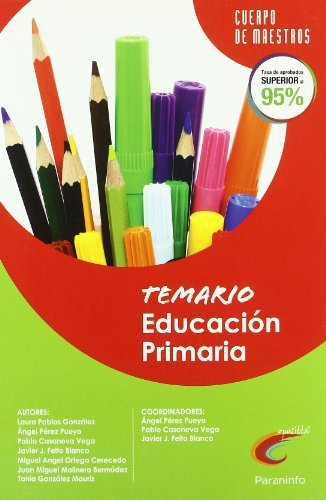 Temario Educación Primaria. Oposiciones. Cuerpo de maestros