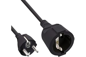 InLine 16403 - Y Múltiples Extensiones, La Longitud De 3M [Importado De Alemania], Color: Negro, Blanco