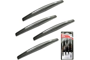 FIINIX AutoDrive 4 pc Universal ABS Car Door Guards | Edge Protector Strips | Bump, Scratch, Dent & Anti-Collision Protection | With 3M Adhesion | Black & Chrome