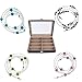 Produktbild MagiDeal 1 Stück 8-Gitter Sonnenbrille Anzeige Case Aufbewahrungsbox mit 4x Kristall besetzt Brillenbänder Brillenkette