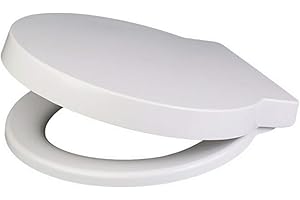 Euroshowers 87360 Round Soft Close Toilet Seat, White, 400 mm x 420 mm