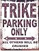 Produktbild TRIKE Parken Schild klein 15,2 x 20,3 cm 15 x 20 cm RETRO VINTAGE STIL Dose Art Wand Schuppen Werkstatt Garage Classic Cars Metall