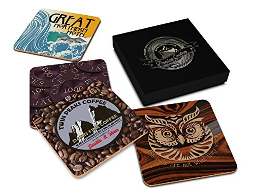 Twin Peaks Untersetzer In Geschenkbox, inspiriert von David Lynch’classic s TV Serie. - 2