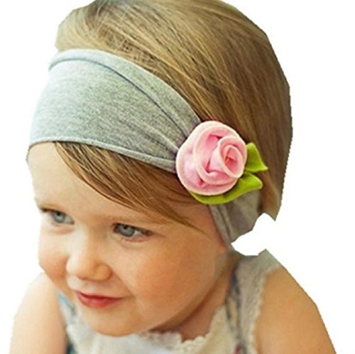 Amcool für 0-4 Jahre Schön Baby-Stirnband Kindermädchen-Säuglingskleinkind Bogen Blume Haarband Kopfbedeckungen