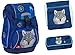 Produktbild Exclusiv*3tlg. Wolf Tiere Schulranzen Set Schulrucksack ERGO SCHULTASCHE 42x26x19cm passend für Kinder zwischen 7-12 Jahre alt EDEL