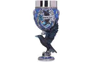 Nemesis Now Harry Potter Ravenclaw Hogwarts House Collectable Goblet, Resina, Azul Y Plateado, 1.25 picometer