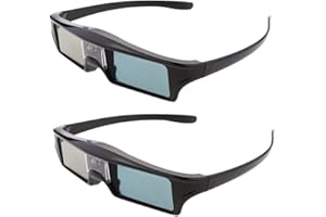 Gazechimp 2x 3D Lunettes Rechargeable 3D DLP-LINK Verres Actifs Glasses Cinéma Optoma / BenQ TV Avec Câble USB