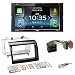Produktbild Radioeinbauset : JVC KW-M730BT - Doppel-DIN A/V-Receiver mit Touchscreen + 2-DIN Radioblende in klavierlack schwarz + ISO-Adapter • Antennenadapter ISO -> DIN für Fiat Ducato (250*) 2011 - 08/2015 Nur für Modelle bei denen Original ein Sony Radio verbaut war!