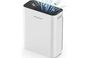 Homvana Purificador de aire para habitaciones grandes (116 m²), H13 True HEPA para alergias y asma con modo automático, indicador, SilentAir, sin ozono para mascotas, alergias, fumadores y fumadores.