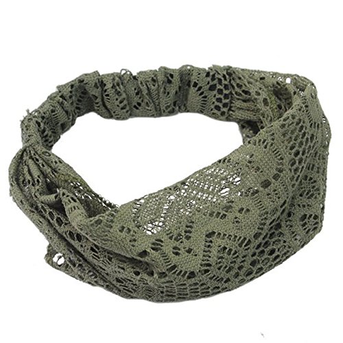Lady Girl Women Wide Headband Lace Head Wraps Turban Bandanas