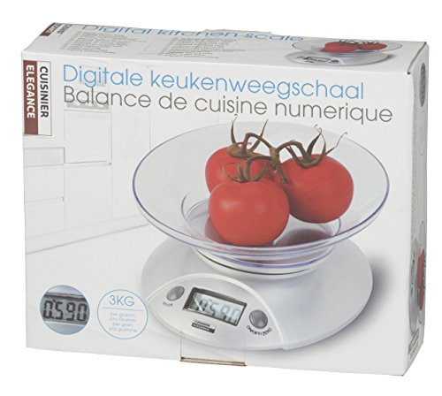 Koch Elégance ce2601001 Digitale Küchenwaage 3 kg ABS/Kunststoff weiß 5,5 x 16,3 x 21,5 cm