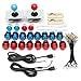 Produktbild GOZAR 2 Spieler Arcade Control Joysticks Led Beleuchtete Tasten Diy Teile Für Mame