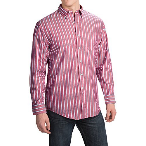 Preisvergleich Produktbild Pendleton Mens Bridgeport Cotton Shirt Red Multi Stripe 51542 - S